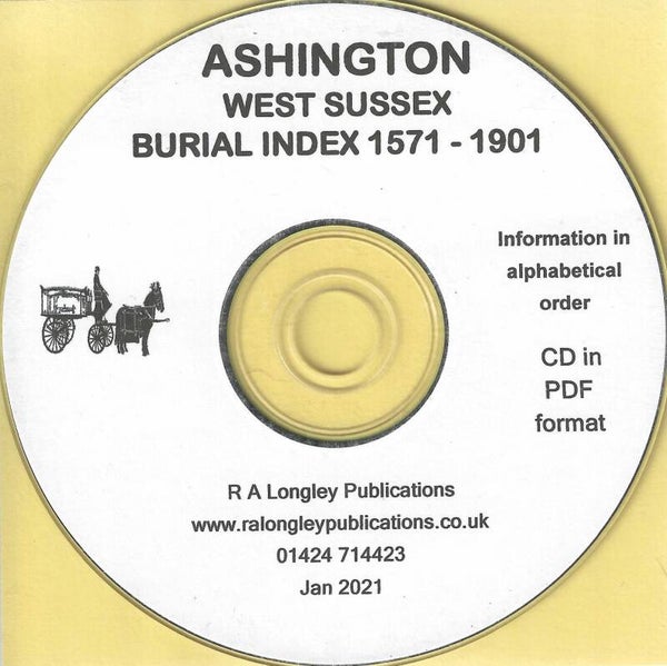 Ashington Parish Church Burials 1571 - 1901
