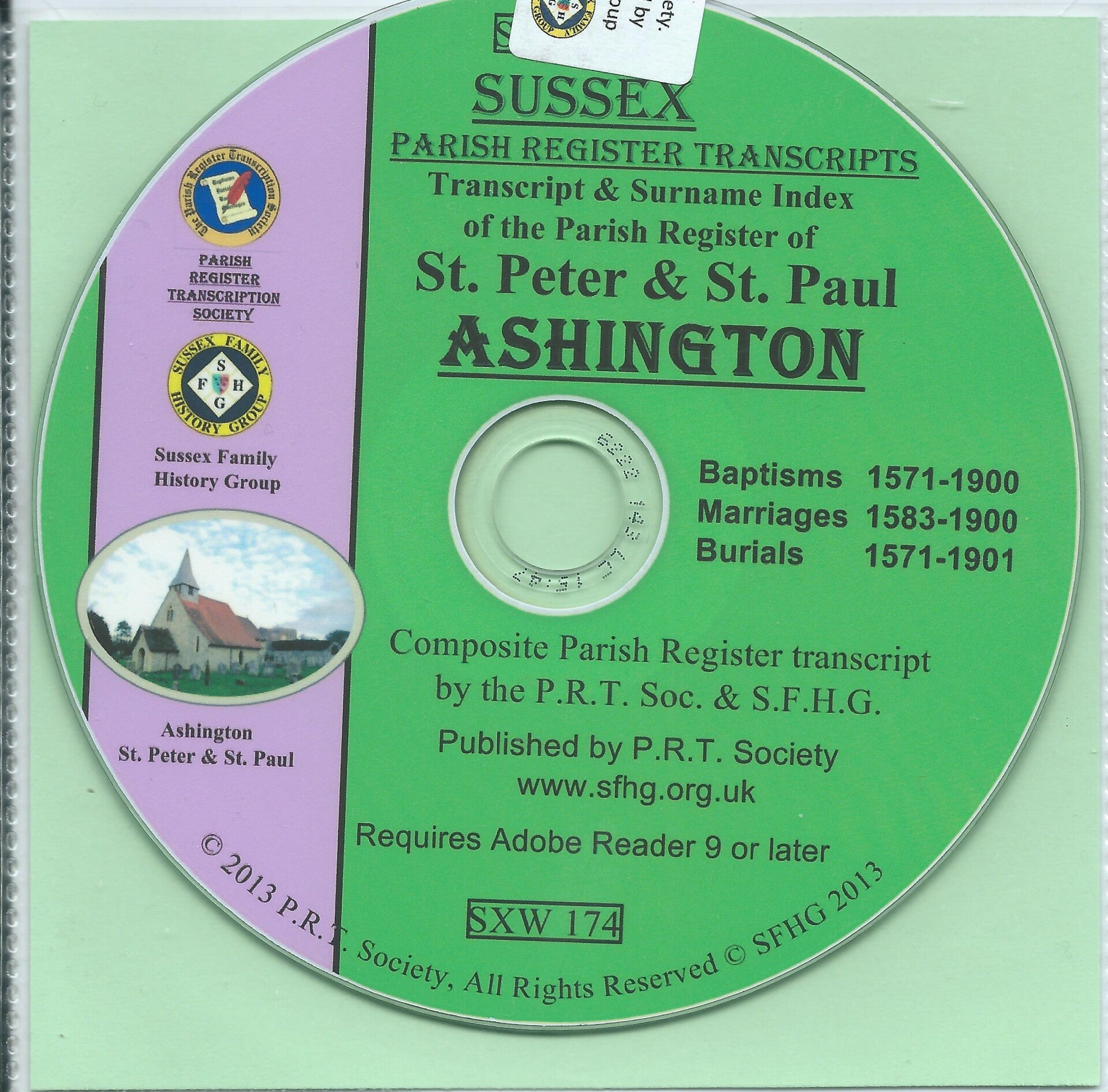 Ashington Parish Records 1571 - 1901