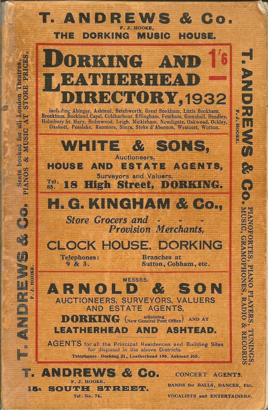 Ashtead, Abinger area etc Compilation 1932 [Redhill Press]