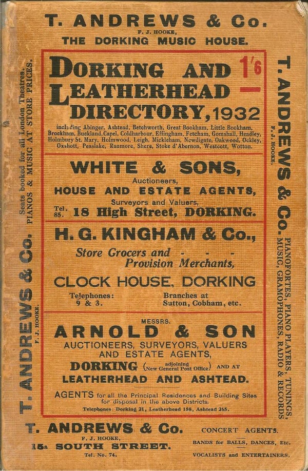 Ashtead, Abinger area etc Compilation 1932 [Redhill Press]