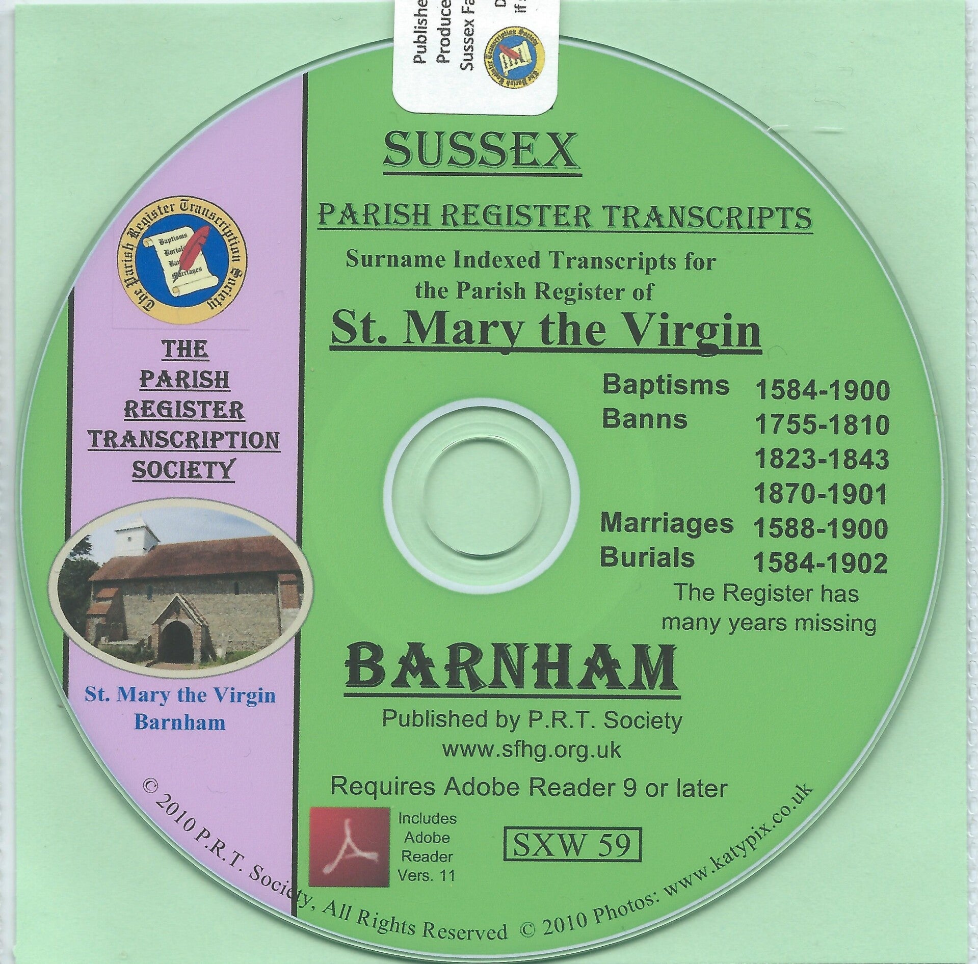 Barnham Parish Records 1584 - 1902
