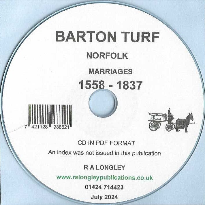 Barton Turf Marriage Records 1558 - 1837