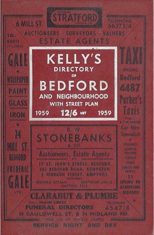 Bedford 1959 Directory [Kelly's]