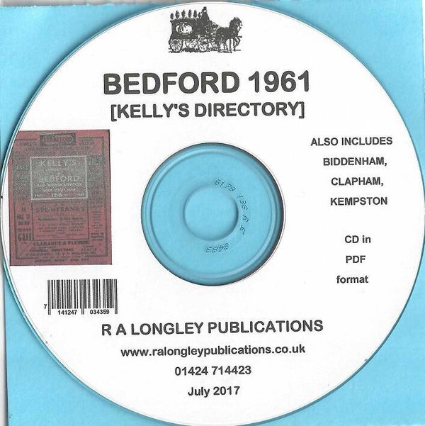 Bedford 1961 Kelly's Directory