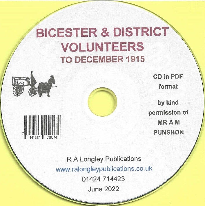 Bicester and District Volunteers December 1915.