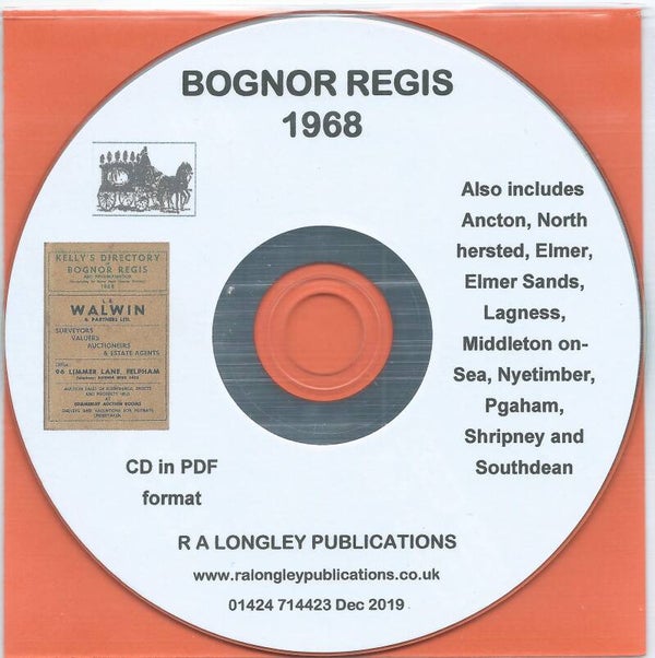 Bognor Regis 1968 Directory [Kelly's]