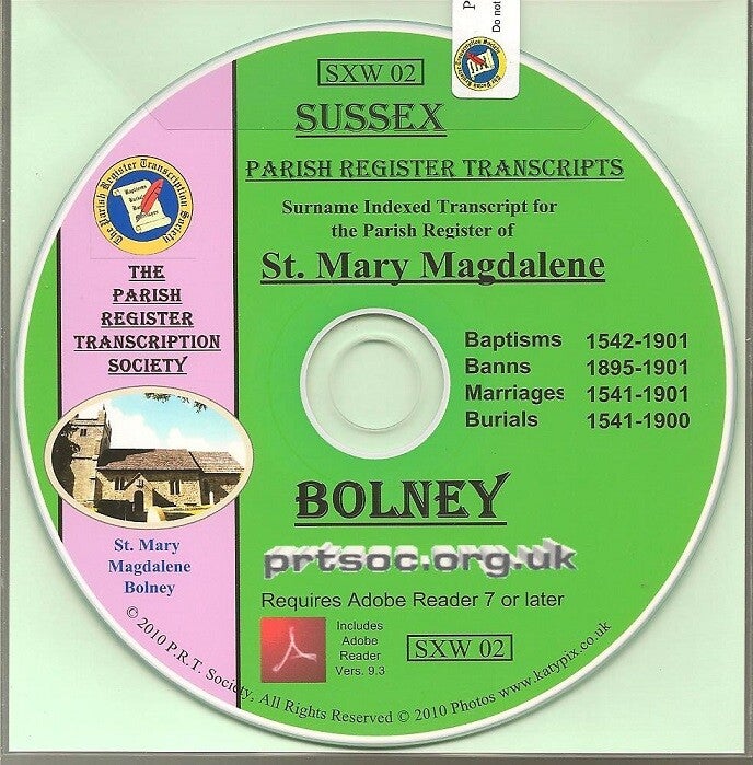 Bolney Parish Records 1541 to 1901
