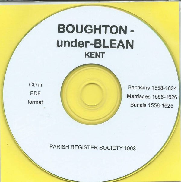 Boughton under Blean Parish Records 1558 – 1626