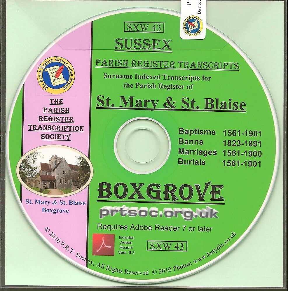 Boxgrove Parish Records 1561 to 1901