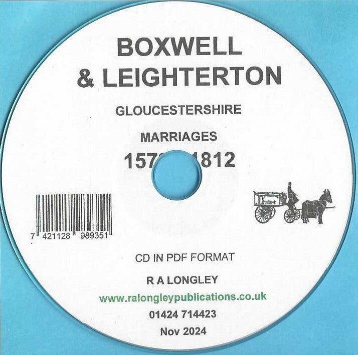 Boxwell & Leighterton Marriage Records 1572 – 1812