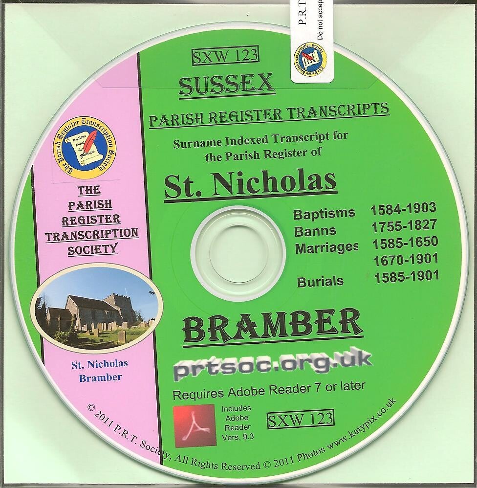 Bramber Parish Records 1584 to 1903