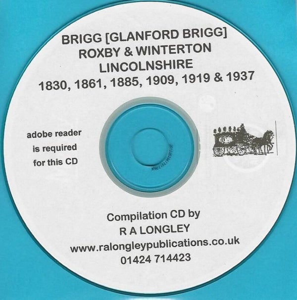 Brigg [Glanford Brigg] Roxby & Winterton Lincolnshire Compilation CD 1830 – 1937 [kelly's]