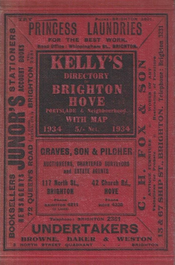 Brighton & Hove 1934 Directory [Kelly's]
