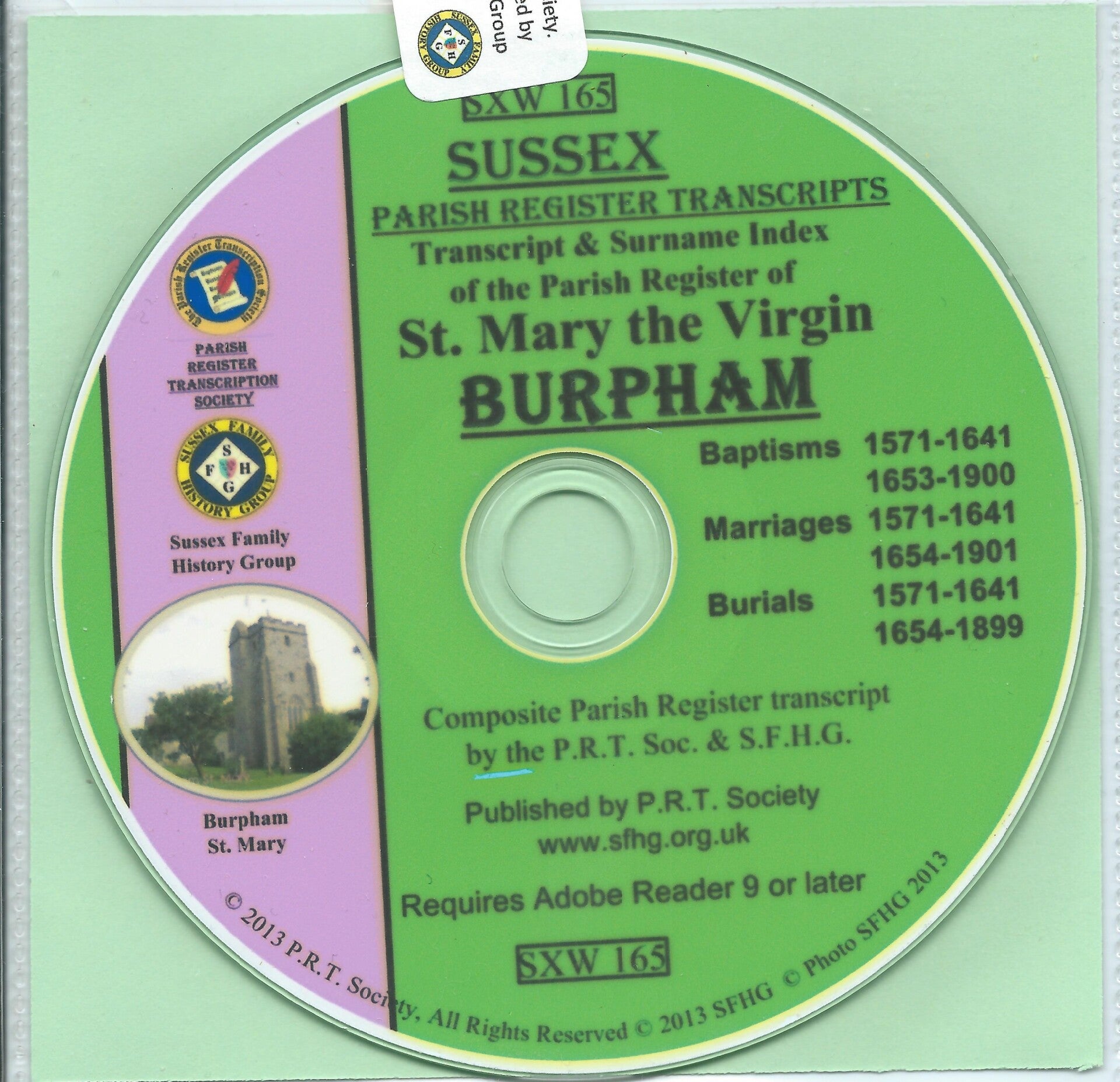 Burpham Parish Records 1571 to 1901