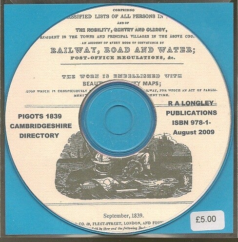 Cambridgeshire 1839 Directorey [Pigot's]