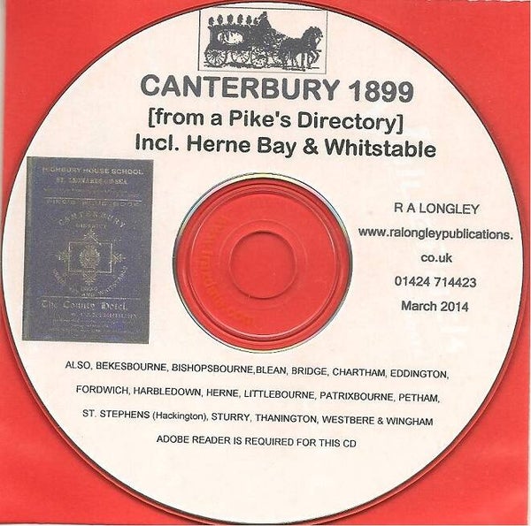 Canterbury Directory 1899 [Pike’s] Incl. Herne Bay & Whitstable