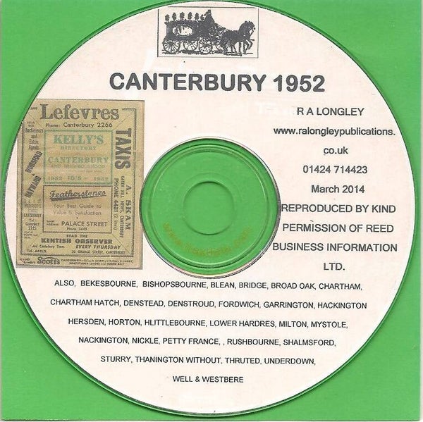Canterbury Directory 1952 [Kelly’s]