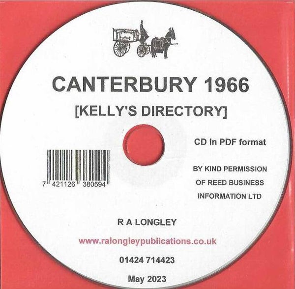 Canterbury Directory 1966 [Kelly’s]