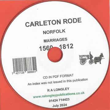 Carleton Rode Marriage Records 1560 - 1812