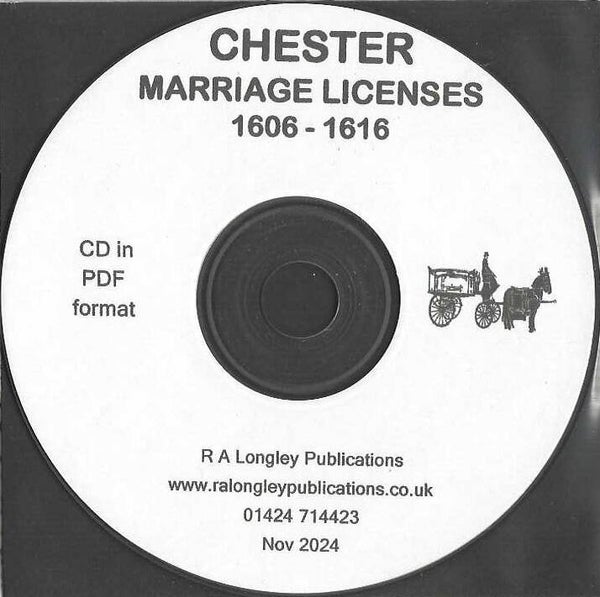 Chester Marriage Licenses 1606 - 1616