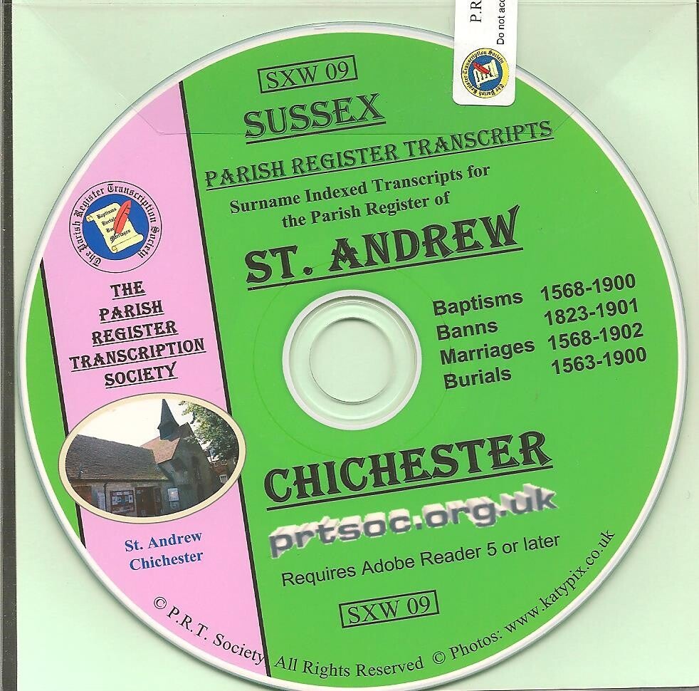 Chichester [St. Andrews] Parish Records 1568 to 1902