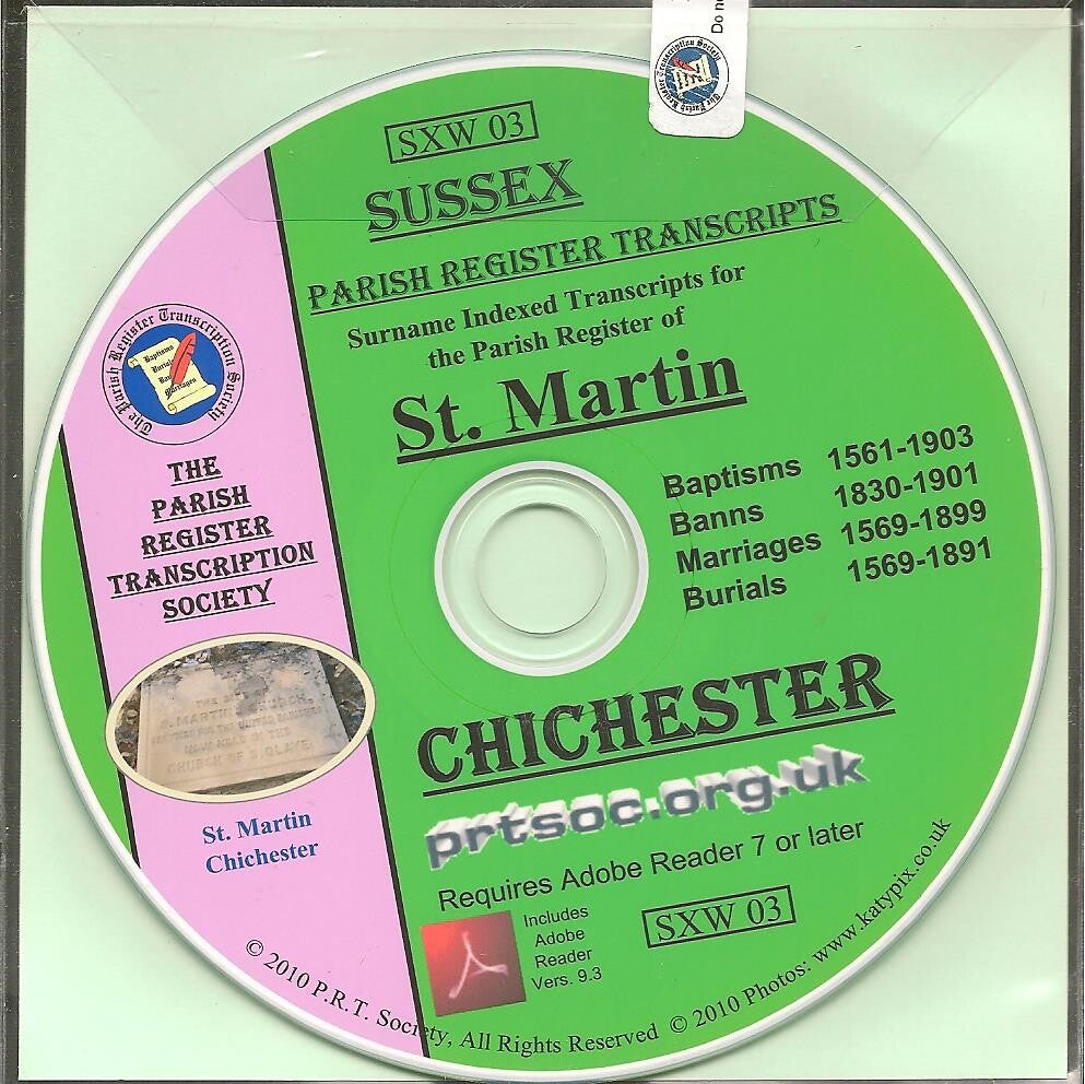 Chichester [St. Martin's] Parish Records 1561 to 1903