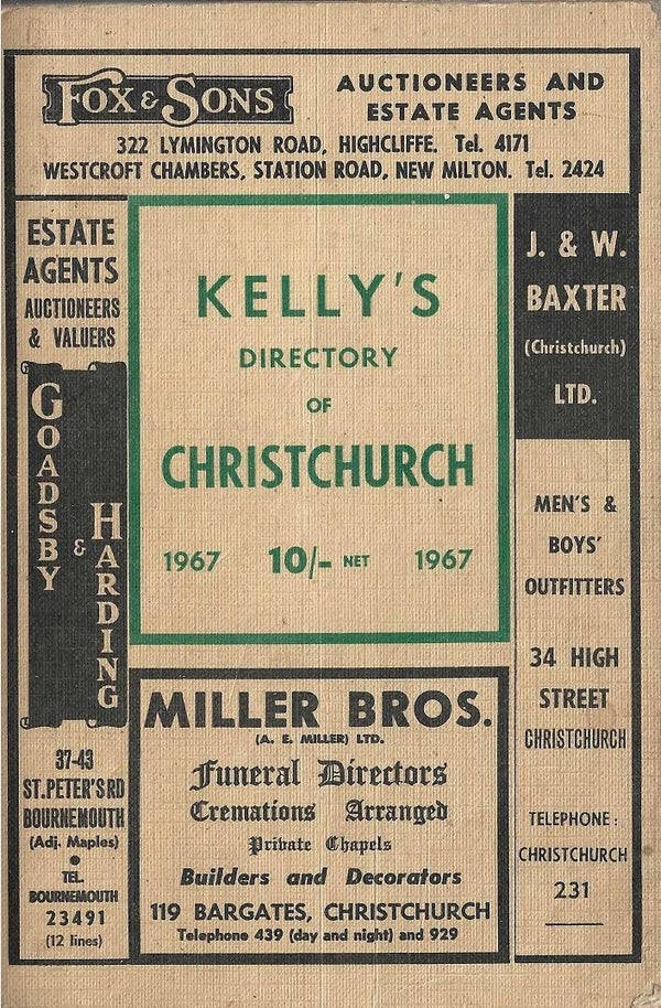 Christchurch 1967 Directory [Kelly's]