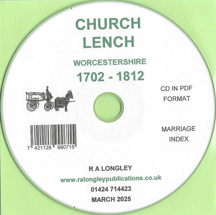 Church Lench Marriages 1702 - 1812