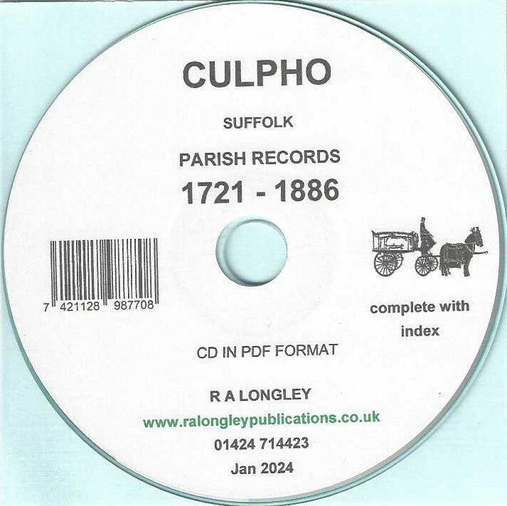Culpho Parish Records 1721 - 1886