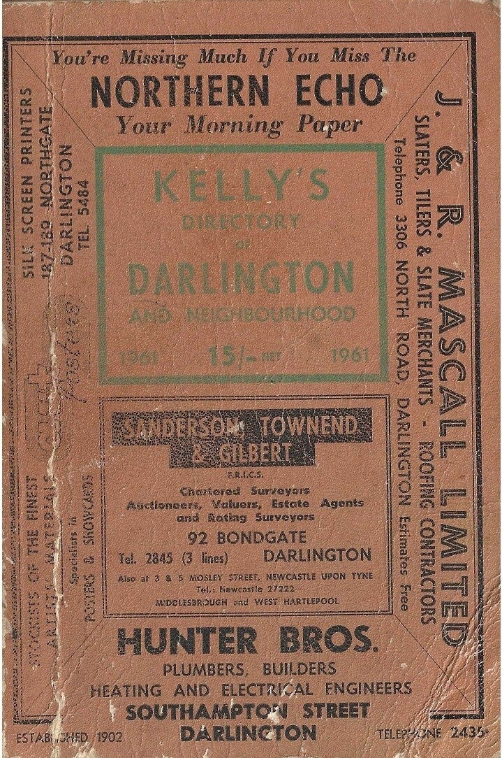 Darlington Directory 1961 [Kelly's]