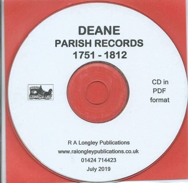 Deane Parish Records [Burials] 1751 - 1812