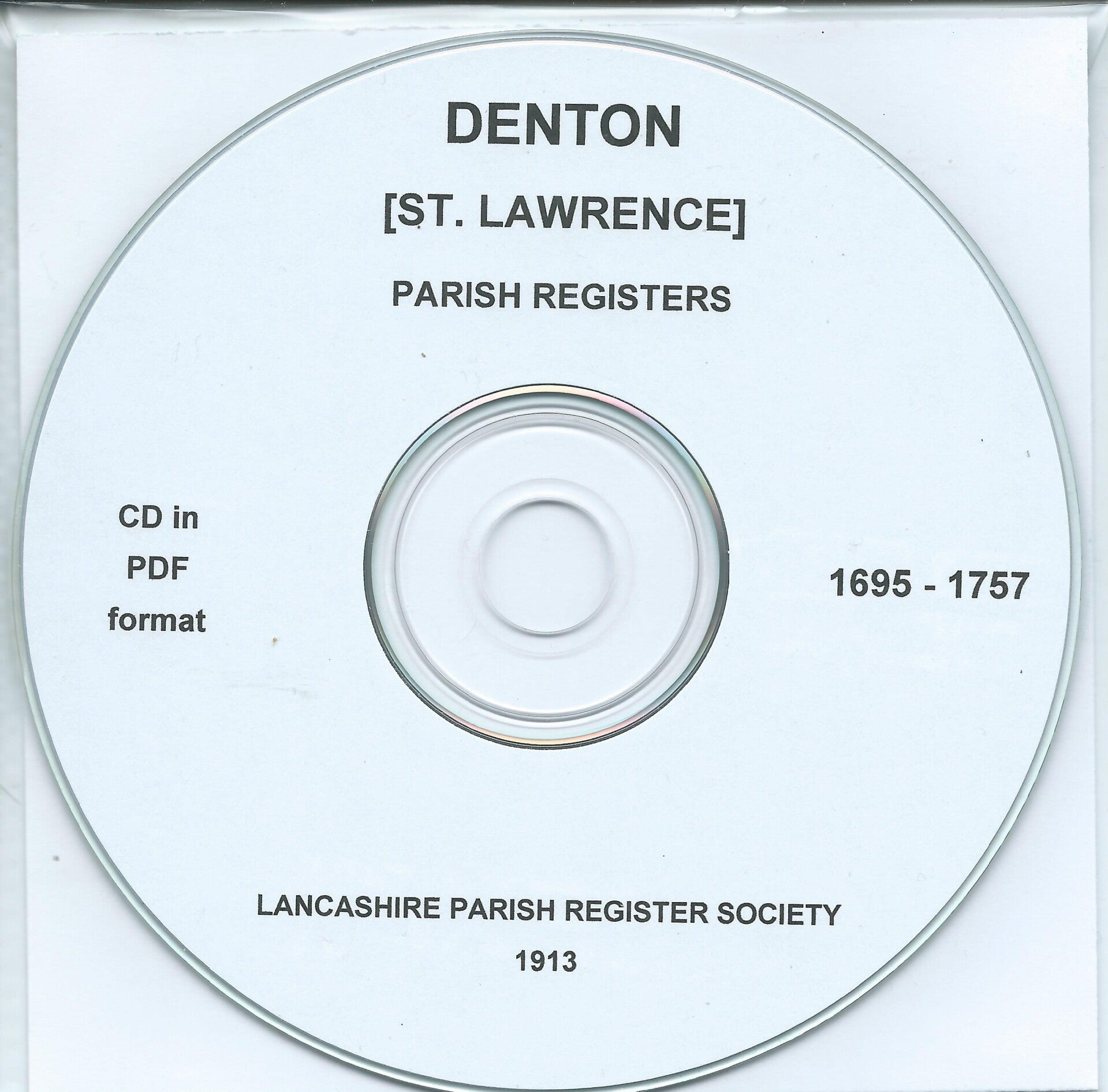 Denton St. Lawrence Parish records 1695 - 1757