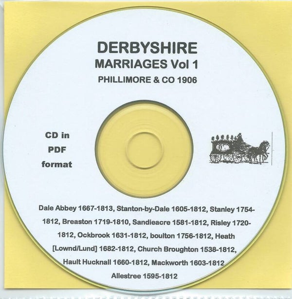 Derbyshire Marriages Vol. 1