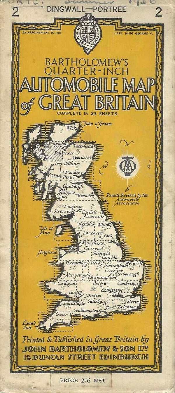 Dingwall & Portree [No. 2] Automobile Map