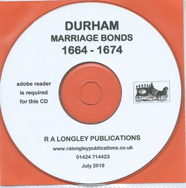 Durham Marriage Bonds 1664 - 1674