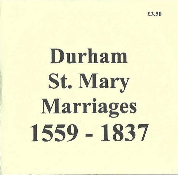 Durham [St. Mary]  Marriages 1559 to 1837