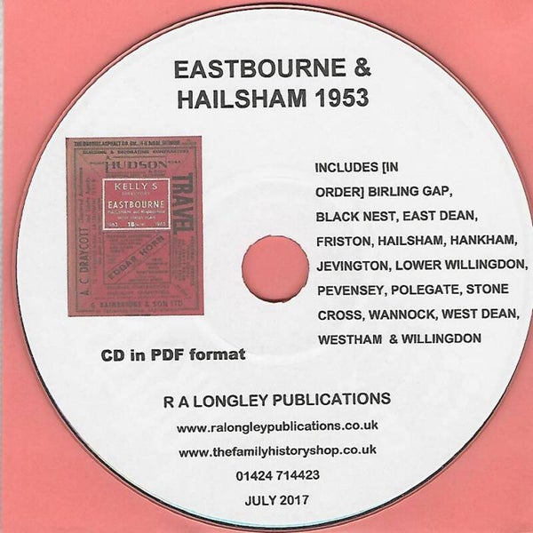 Eastbourne & Hailsham 1953 Directory [Kelly's]