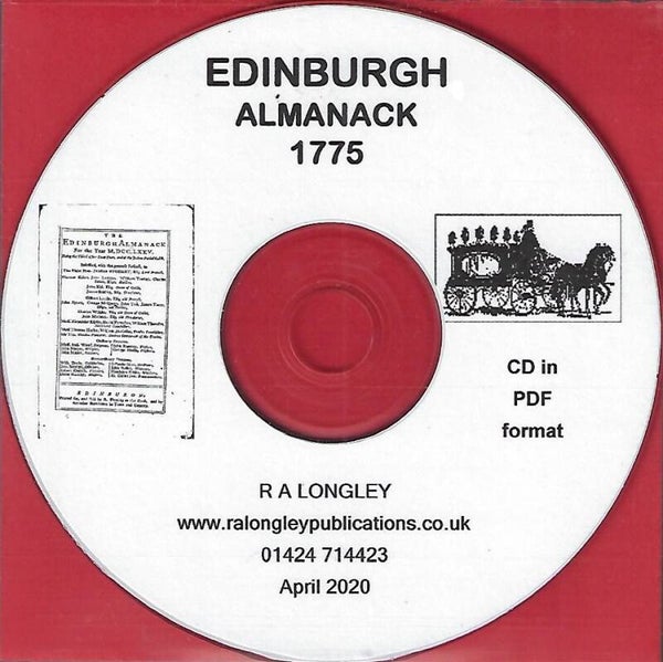 Edinburgh 1775 Almanack