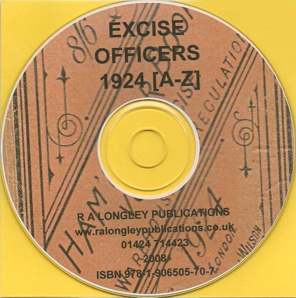Excise Officers [Index] 1924 [CD]