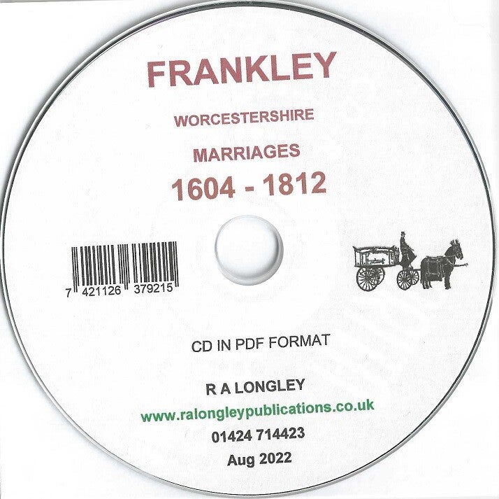 Frankley Marriages 1604 - 1812