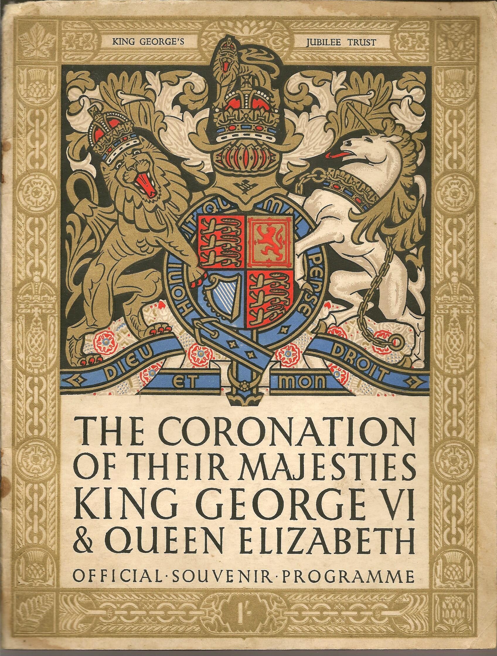 King George Vl Coronation Programme 1937