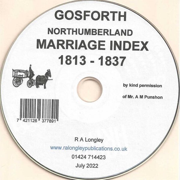 Gosforth Marriage Index to 1837.