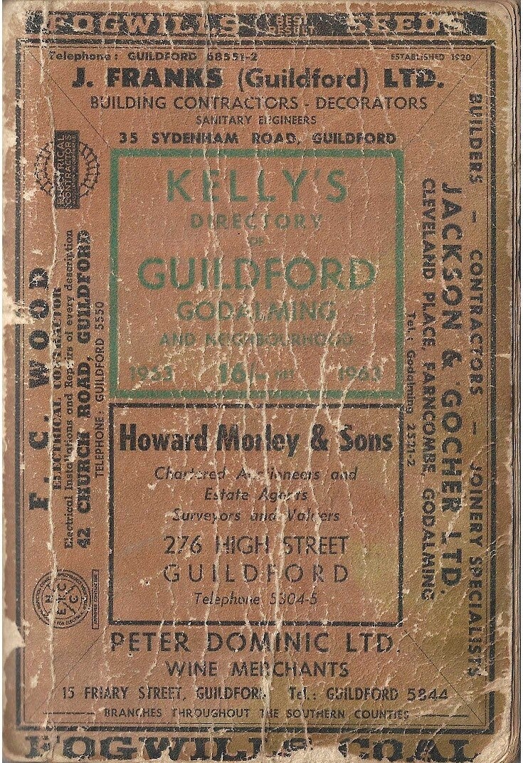 Guildford & Godalming 1963 Directory [Kelly's]