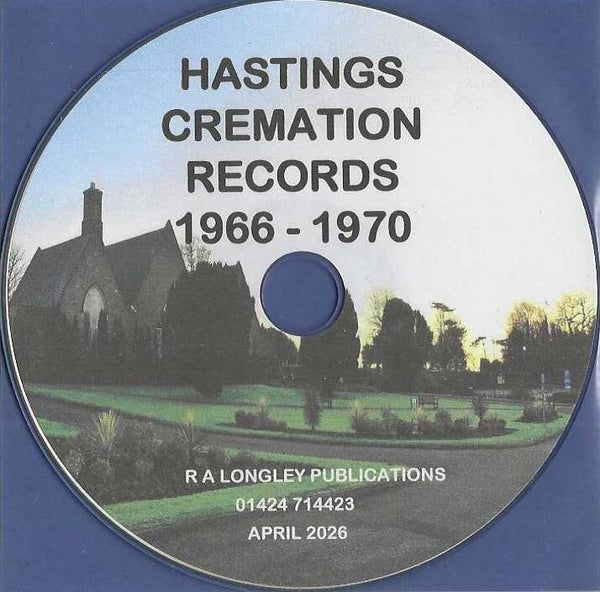 Hastings Crematorium Records 1966 - 1970
