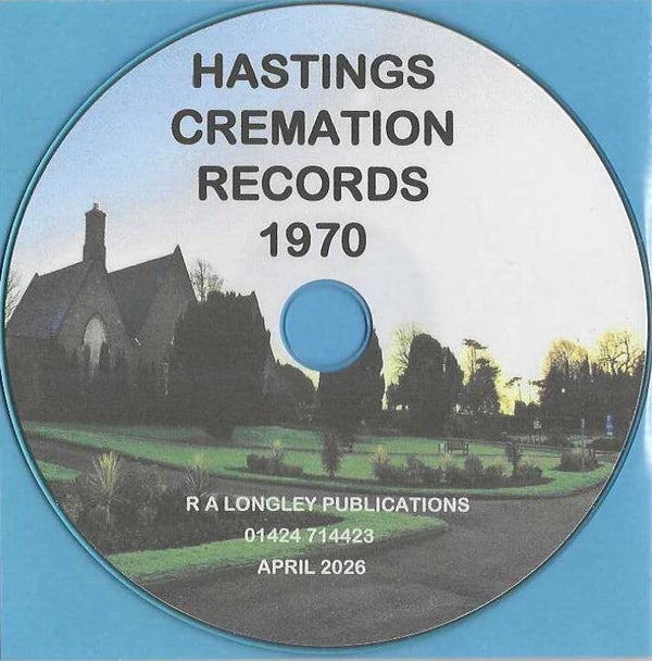 Hastings Crematorium Records for 1970