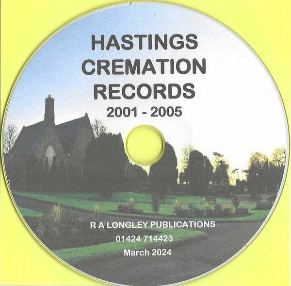 Hastings Crematorium Records 2001- 2005