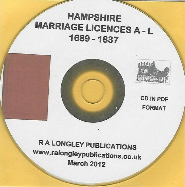 Hampshire Marriage Licenses A - L 1689 – 1837