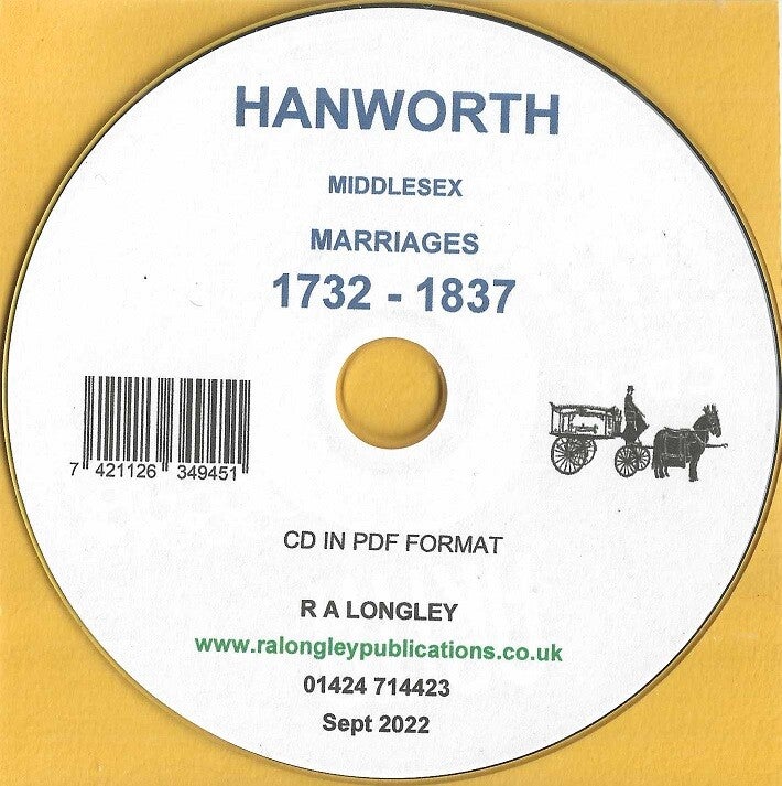 Hanworth Marriage Records 1732 - 1837