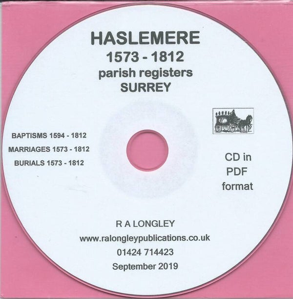 Haslemere Parish Registers 1573 to 1812