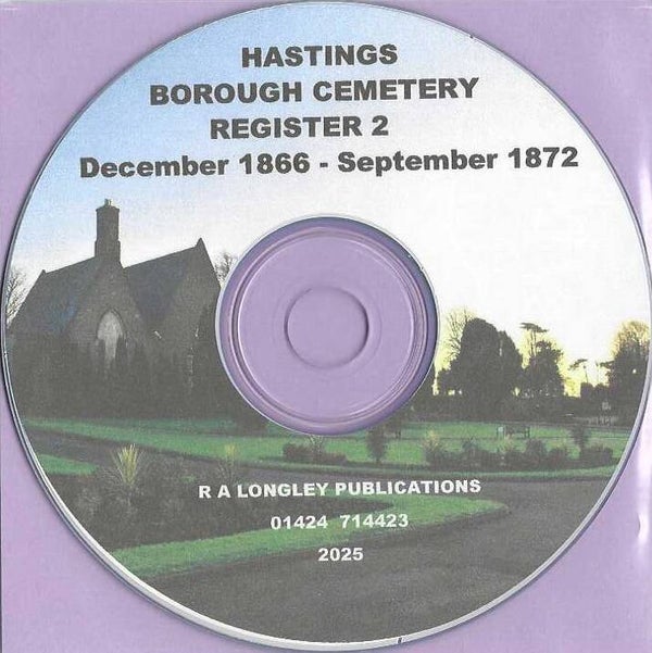 Hastings Cemetery Burial Register 2 [Dec 1866 - Sept 1872 Index]